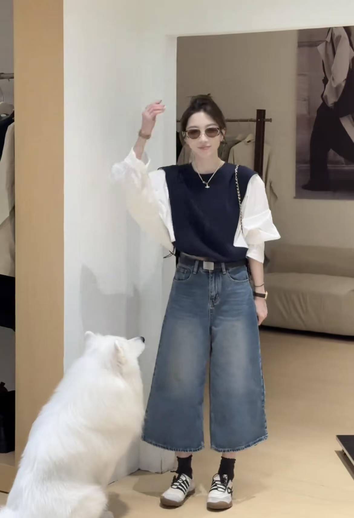 Autumn Korean Style Casual Loose Two-Piece Set with Cropped Pants - Image 3
